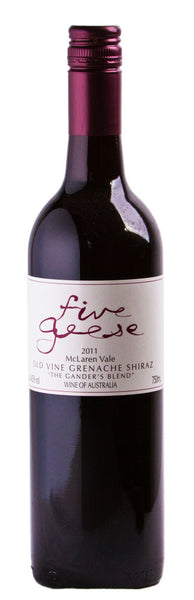 Five Geese 'The Ganders Blend' Old Vine Grenache-Shiraz 2011 - </br> CASE OF 12