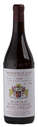 Guiseppe Marscarello Barolo 'Monprivato' Nebbiolo 2008 - $229 a Bottle